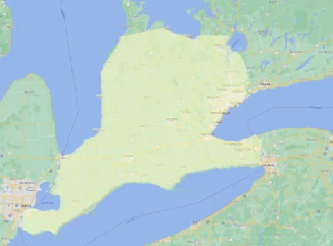 Map Of Service Area